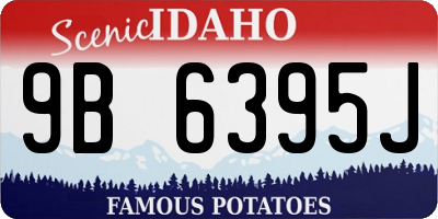 ID license plate 9B6395J