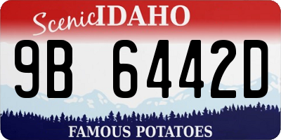 ID license plate 9B6442D
