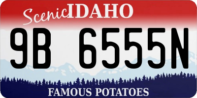 ID license plate 9B6555N