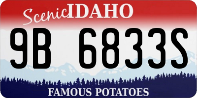 ID license plate 9B6833S