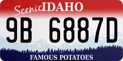 ID license plate 9B6887D