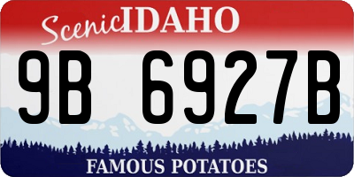 ID license plate 9B6927B