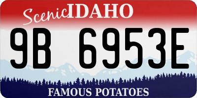 ID license plate 9B6953E