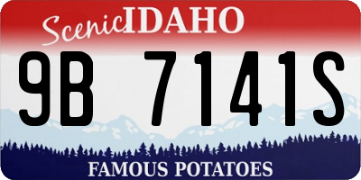 ID license plate 9B7141S