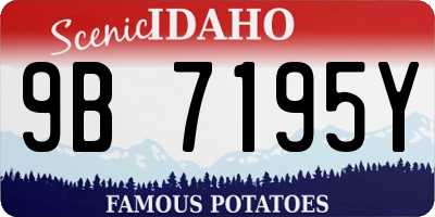ID license plate 9B7195Y