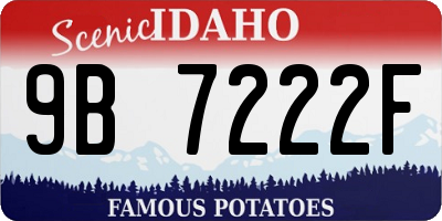 ID license plate 9B7222F