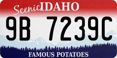 ID license plate 9B7239C