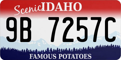 ID license plate 9B7257C