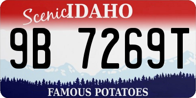 ID license plate 9B7269T