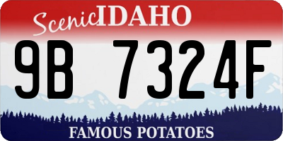 ID license plate 9B7324F