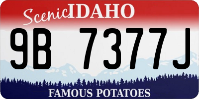 ID license plate 9B7377J