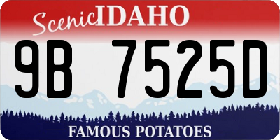ID license plate 9B7525D