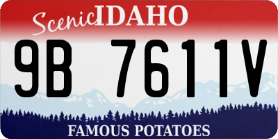 ID license plate 9B7611V