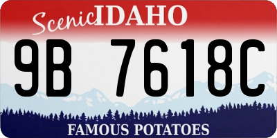 ID license plate 9B7618C