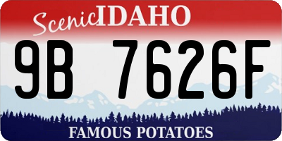 ID license plate 9B7626F