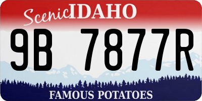 ID license plate 9B7877R