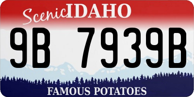ID license plate 9B7939B