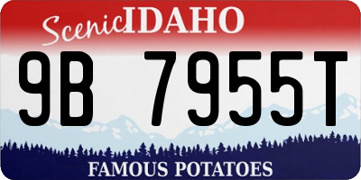 ID license plate 9B7955T