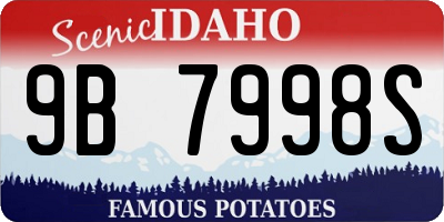 ID license plate 9B7998S