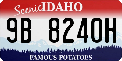 ID license plate 9B8240H