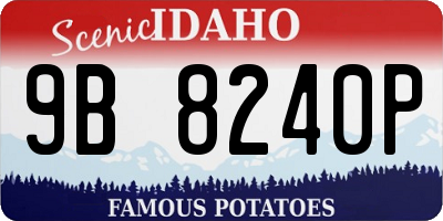 ID license plate 9B8240P