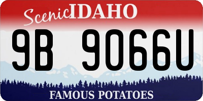 ID license plate 9B9066U
