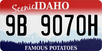 ID license plate 9B9070H
