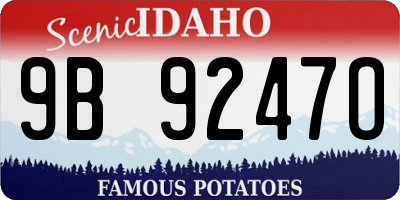 ID license plate 9B9247O