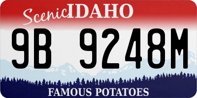 ID license plate 9B9248M