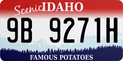 ID license plate 9B9271H