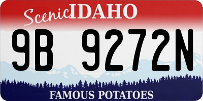 ID license plate 9B9272N
