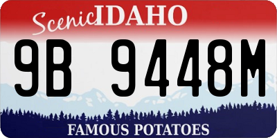 ID license plate 9B9448M