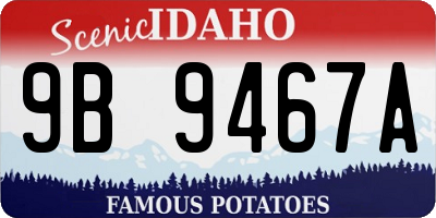 ID license plate 9B9467A