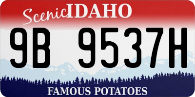 ID license plate 9B9537H