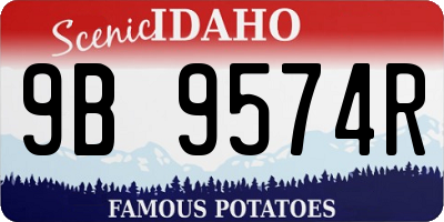 ID license plate 9B9574R