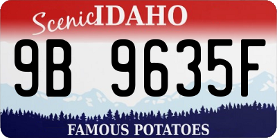 ID license plate 9B9635F