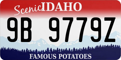 ID license plate 9B9779Z