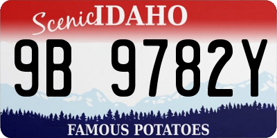 ID license plate 9B9782Y