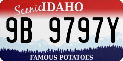 ID license plate 9B9797Y
