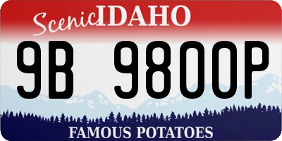 ID license plate 9B9800P