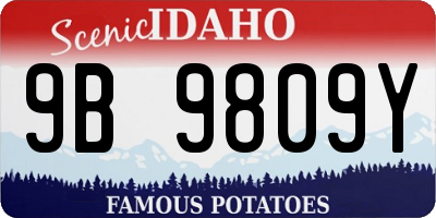 ID license plate 9B9809Y