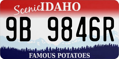 ID license plate 9B9846R