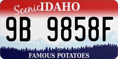 ID license plate 9B9858F