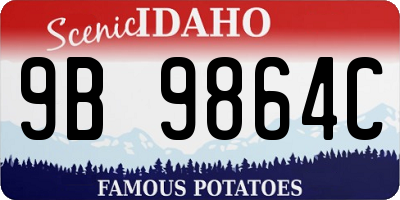 ID license plate 9B9864C