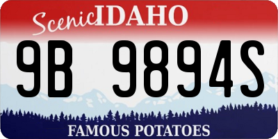 ID license plate 9B9894S