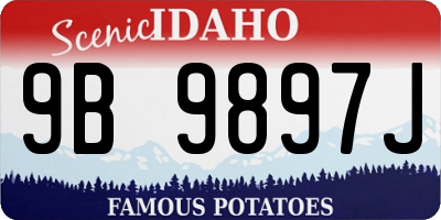 ID license plate 9B9897J