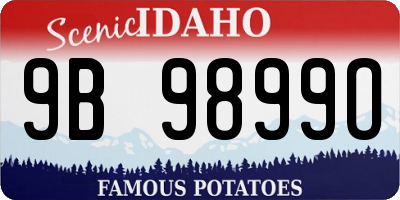 ID license plate 9B9899O