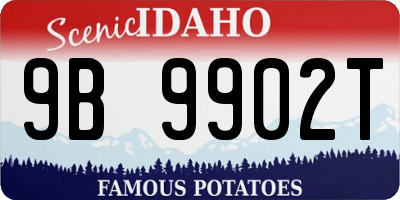 ID license plate 9B9902T