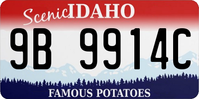 ID license plate 9B9914C