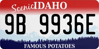 ID license plate 9B9936E